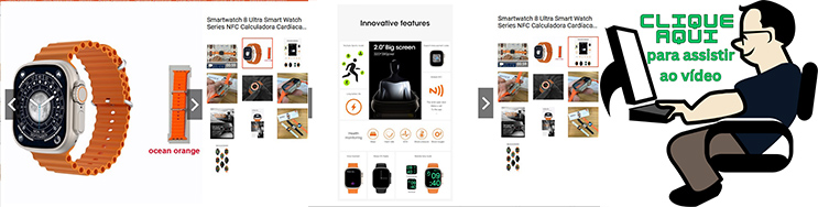 Anúncio Smartwatch 8 Ultra Smart Watch Series NFC